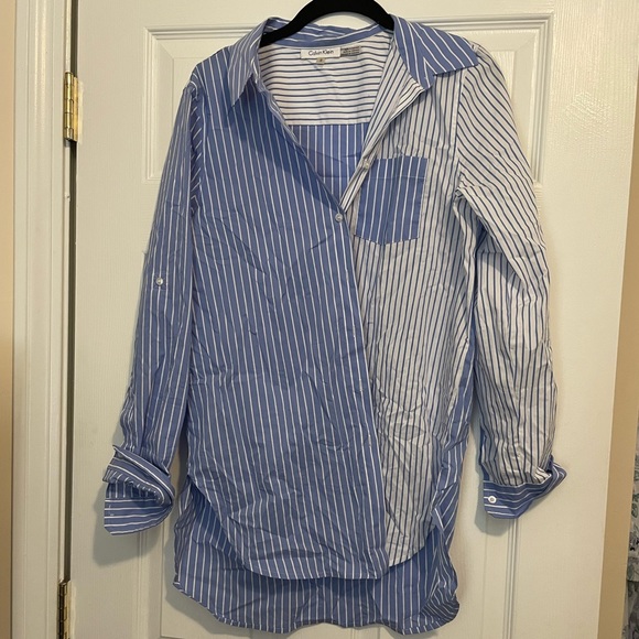 Calvin Klein Tops - Calvin Klein Two Toned Menswear Style Button Up